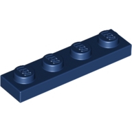 Lego destička 1x4, tmavě modrá (4177739, 4502089)